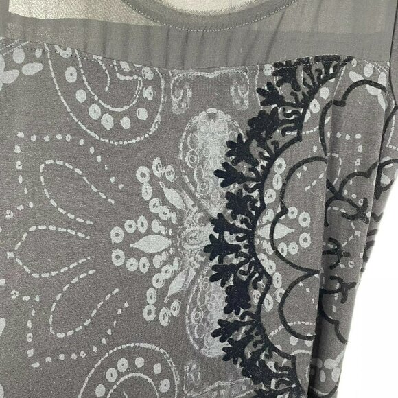 Desigual Dress Womens Size Small Black Mandala Print Belted Sleeveless - Picture 5 of 5